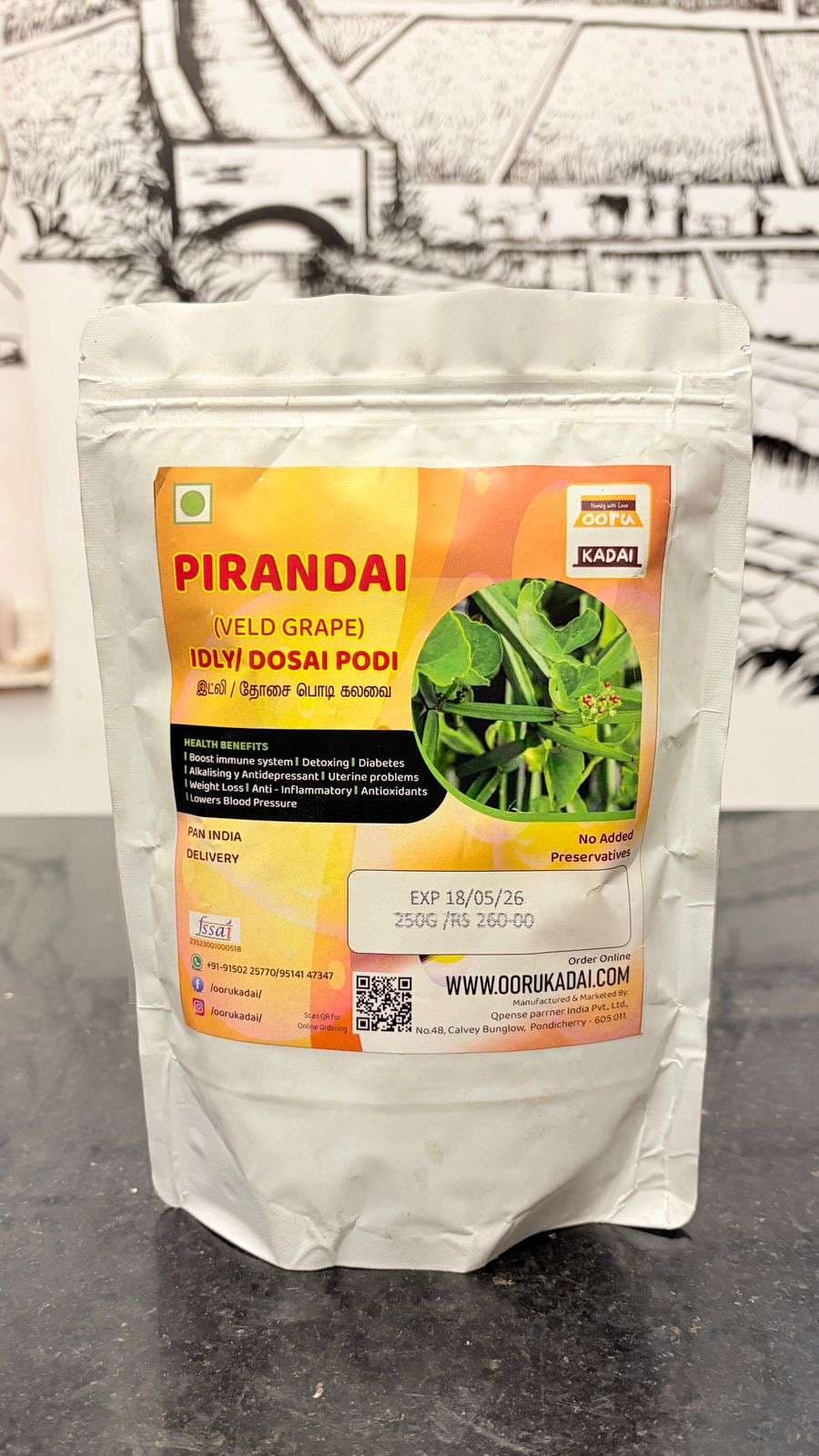 Pirandai idly dosai podi